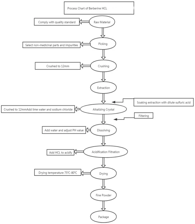 Process Chart of Berberine HCL